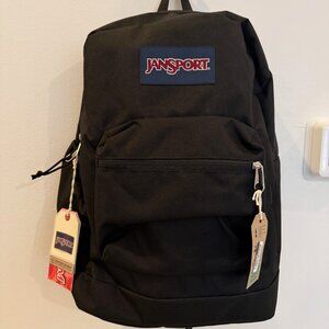 JanSport Cross Town Plus 17" Backpack, black, w/padded laptop sleeve